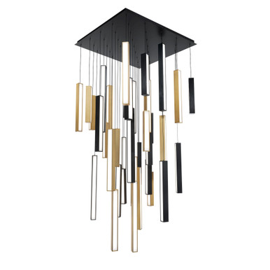 Chaos 326W 41 LED Light Oversized Pendant by Modern Forms - PD-64841S-BK/AB-BK
