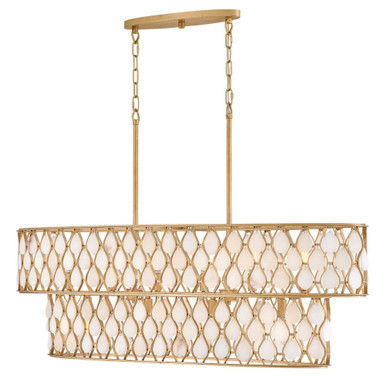 Estie 5W 10 LED Linear Chandelier 48 Inch Wide by Fredrick Ramond - FR41509PI
