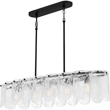 Cassidy 5 Light Linear Chandelier 9.25 Inch Tall X 43 Inch Wide by Quoizel - CAS543MBK