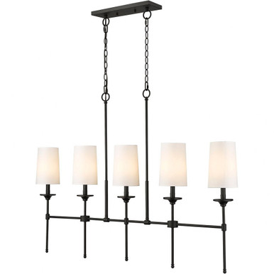 Emily 5 Light Chandelier 24 x 5.5 Inches by Z-Lite - 3033-5L-MB