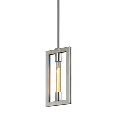 Enigma 1 Light Mini Pendant 7.75 Inches Wide by 14.25 Inches High by Troy - F7103-SL/SS