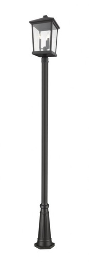 Beacon 3 Light Outdoor Post Mount 12 x 105.75 Inch by Z-Lite - 568PHXLR-519P-BK