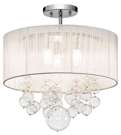 Imbuia 3 Light 16 Inch Wide Semi Flush Mount by Elan - 83227