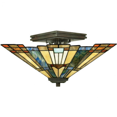 Inglenook 2 Light 14 Inch Wide Semi Flush Mount by Quoizel - TFIK1714VA