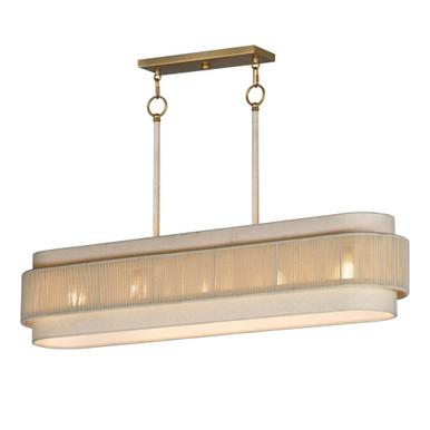 Seacliff 5 Light Linear Pendant 24 Inch Tall and 9 Inch Wide by Maxim - 12815OFNAB