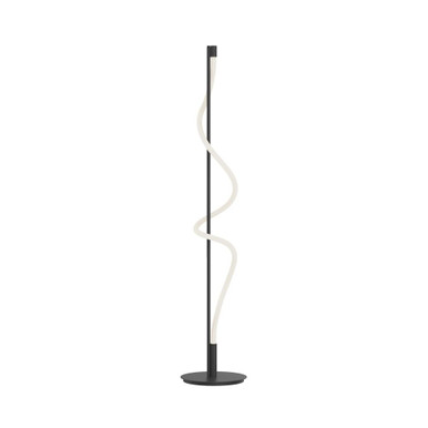 Cursive 20W LED Floor Lamp 60 Inches Tall and 12 Inches Wide by Kuzco - FL95360-BK
