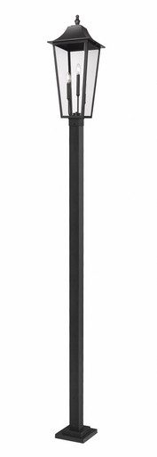 Gannon 3 Light Outdoor Post Mount 124 x 12 Inches by Z-Lite - 5008PHXLS-536P-BK