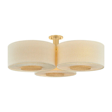 Miller 9 Light Flush Mount 14 Inch Tall and 40 Inch Wide Mitzi - H1153609-AGB
