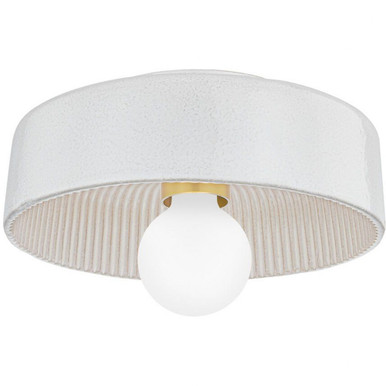 Ray 1 Light 11 Inch Wide Flush Mount by Mitzi - H778501-AGB/CRW