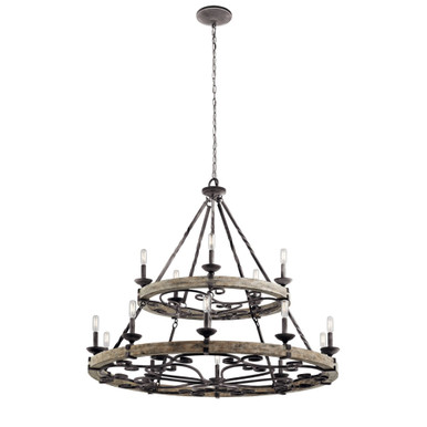 Taulbee 15 Light Oversized 2 Tier Chandelier by Kichler - 43826wzc