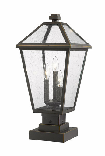 Talbot 3 Light Small Outdoor Square Pier Mount by Z-Lite - 579PHBS-SQPM