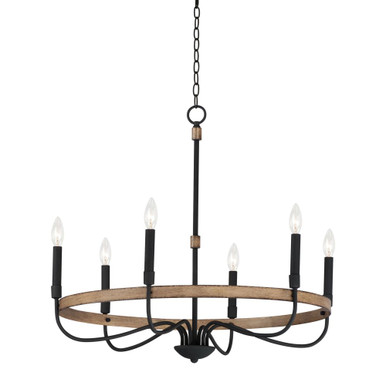 Franklin 6 Light Large Chandelier by Maxim - 14446DWBK