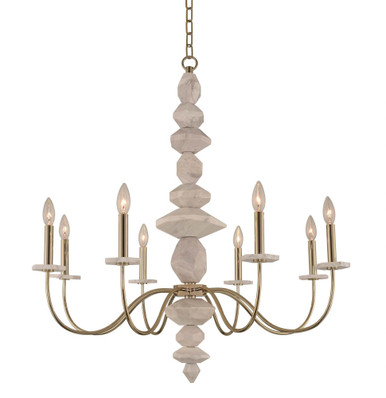 Carrara 8 Light Large Chandelier by Kalco - 304851CG
