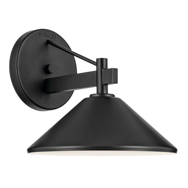 Ripley One Light Outdoor Wall Lantern 10 Inch Wide by Kichler - 49060BK