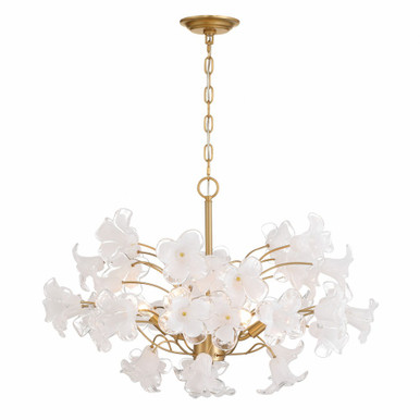 Bloome 6 Light Chandelier 18.75 Inch and 29 Inch Wide by Minka Metropolitan - N2226-732