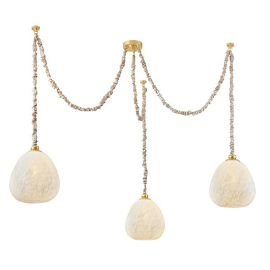 Remi 3 Light Chandelier 16.25 Inch Tall and 67.5 Inch Wide Mitzi - H1150803-AGB