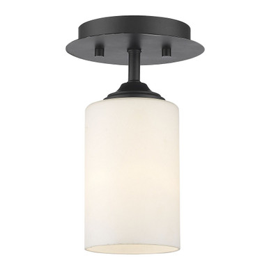 Bordeaux 1 Light 5.5 Inch Wide Flush Mount by Z-Lite - 435F1-BRZ