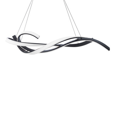 Tidal 82W 1 LED Light Medium Linear Pendant by Modern Forms - PD-58257-BK