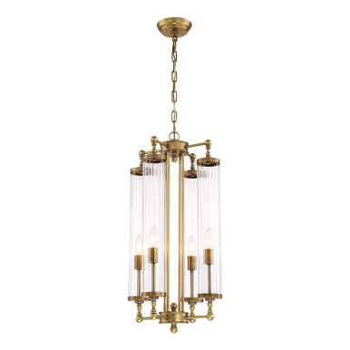 Regis Four Light Medium Pendant 28.63 Inch Tall by Zeev - P30068-4-AGB