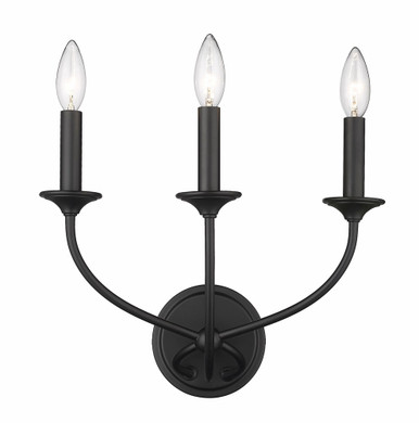 Arabella 3 Light Candle Style Wall Sconce by Z Lite - 3500-3S-MB
