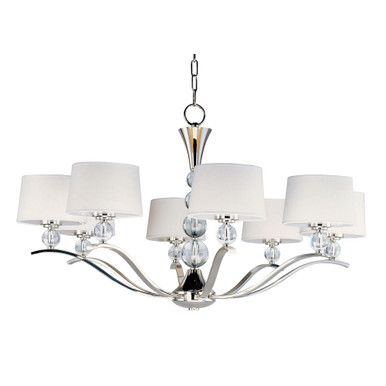 Rondo 8 Light Oversized Chandelier by Maxim - 12758WTPN