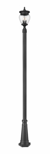 Davina 3 Light Outdoor Post Mount 114.25 x 10 Inches by Z-Lite - 5016PHMR-519P-BK
