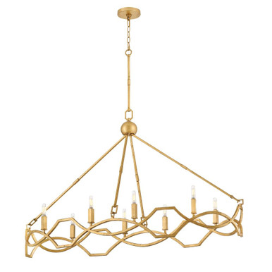 Leona 8 Light Oversized Linear Chandelier by Hinkley - 45785DA