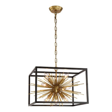 Burst 10 Light Small Sputnik Chandelier by Zeev - CD10172-10-AGB+MBK