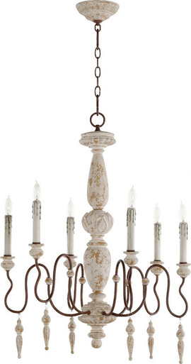 La Maison 6 Light Medium Candle Style Chandelier by Quorum - 6052-6-156