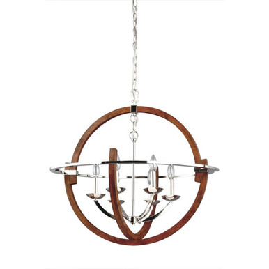 Solstice 6 Light Large Elegant Chandelier by Zeev - CD10075-6-PN-PW