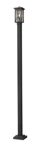Brookside 1 Light Outdoor Post Mount Lantern 9.25 x 109.75 Inches by Z-Lite - 583PHMS-536P-BK