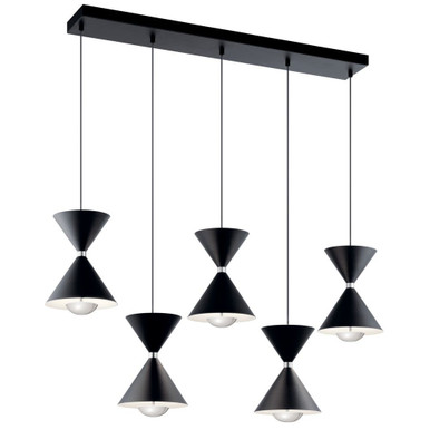 Kordan 5 LED Light Cluster Linear Chandelier by Elan - 84113