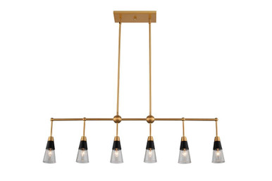 Ponti 6 Light Mini Island Chandelier by Kalco - 513161BNB