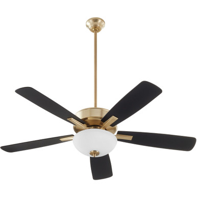 Ovation 5 Blade Ceiling Fan with Light 52 Inches Wide by Quorum  - 4525-280