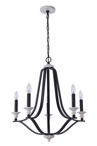 Esme 5 Light Medium Chandelier by Craftmade - 57625-FBMWW