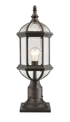 Annex 1 Light Outdoor Pier Mount Lantern 8 x 21.5 Inches by Z-Lite - 563PHM-533PM-RT