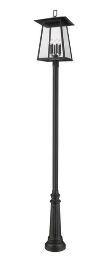 Rainer 6 Light Outdoor Post Mount 126 x 17.5 Inches by Z-Lite - 5015PHXXLR-511P-BK