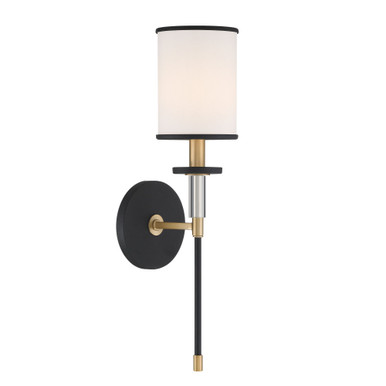 Hatfield 1 Light Candle Style Wall Sconce 18.5 Inch Tall by Crystorama - HAT-471-BF-VG