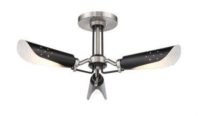 Turbine 3 Light 22 Inch Wide Semi Flush Mount by George Kovacs - P1693-691