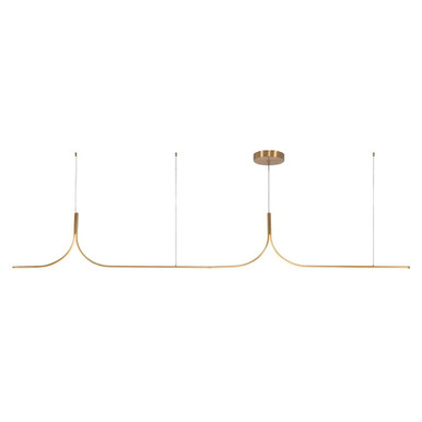 Thread 60W LED Linear Pendant 17 Inch Tall and 118.13 Inch Length by Kuzco - LP17910-BG-UNV-010
