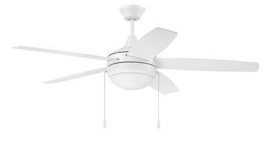 Phaze 52 Inch 5 Blade Ceiling Fan with Light Kit by Craftmade EPHA52W5 - EPHA52W5