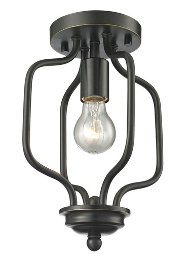 Cardinal 1 Light 8 Inch Wide Transitional Flush Mount by Z-Lite - 414-12