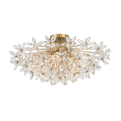 Adley 4 Light Semi Flush Mount 11.75 Inch and 25.25 Inch Wide by Crystorama - ADL-500-AG-CL