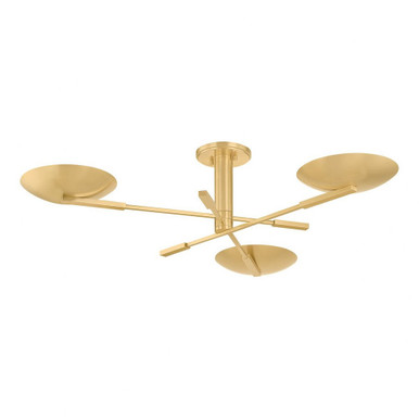 Johnson 48W 3 LED Semi Flush Mount 42.5 Inch Wide by Hudson Valley - 1503-AGB