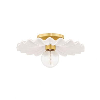 Tinsley 1 Light 30 Inch Wide Flush Mount by Mitzi - H499101-AGB/CCR
