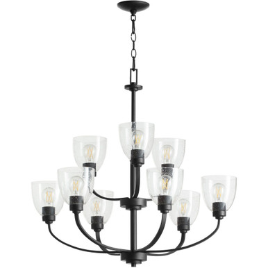 Reyes 9 Light Chandelier 30.5 Inches Tall and 31.25 Inches Wide by Quorum - 6060-9-69