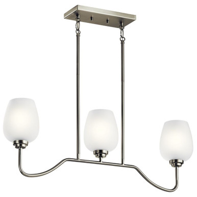 Valserrano 3 Light Wine Goblet Linear Chandelier by Kichler - 44379