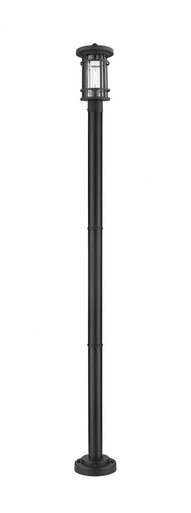 Jordan 1 Light Outdoor Post Mount Lantern 9 x 88.25 Inches by Z-Lite - 570PHM-567P-BK