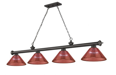 Cordon 4 Light Billiard 14.75 x 14 Inch by Z-Lite 2306-4BRZ-PRD - 2306-4BRZ-PRD