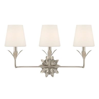 Broche 3 Light Bath Vanity 15 Inch Tall and 25 Inch Wide by Crystorama - 573